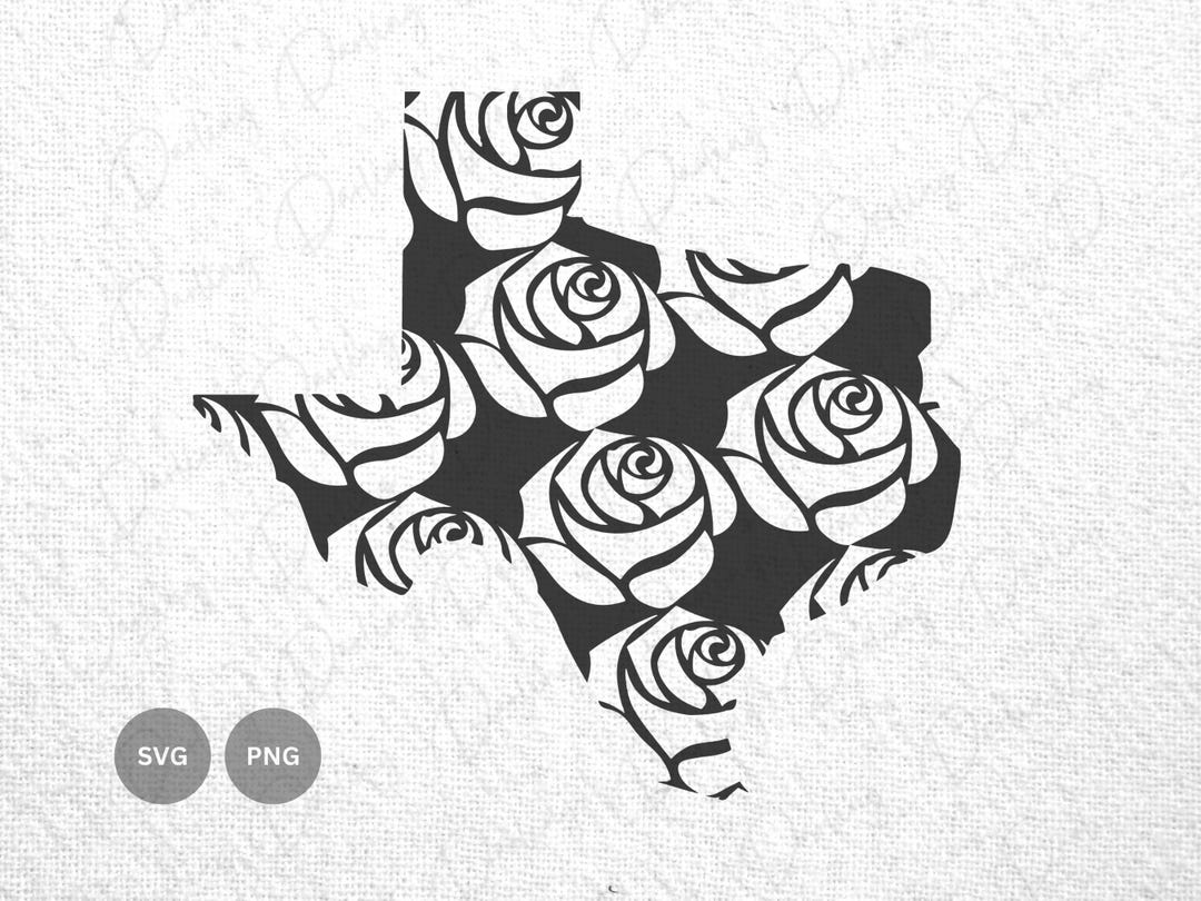 Tx Roses Draw Texas Roses SVG: Lone Star State Cut File (PNG, SVG) - Etsy
