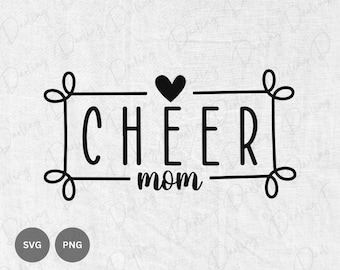 Cheer Mom SVG Cut File: Cricut & Silhouette (Digital Download)