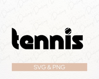 Retro Tennis SVG: Cut File, Sublimation Design (PNG)