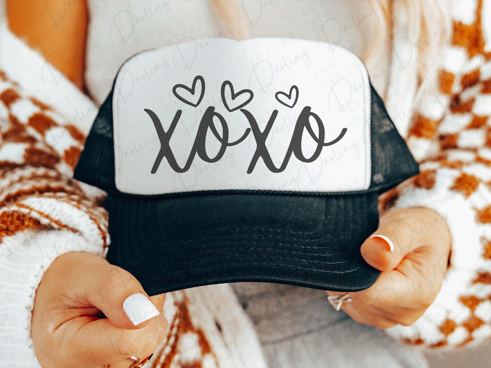 XOXO Hugs Kisses SVG PNG: Valentine's Day Cut File (digital Download ...