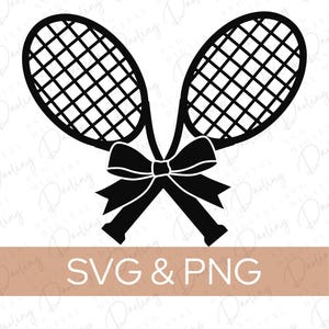 Tennis Coquette SVG, tennis svg png, Tennis bow svg file, Tennis svg, download digital, PNG SVG cortável