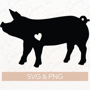 Show Pig SVG PNG | Pig Svg | Cricut | Silhouette cuttable | cut file | SVG Png | Vector