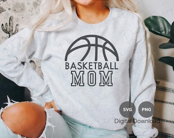 Basketball Mom SVG: Cut File for Cricut, Silhouette (Digital Download)