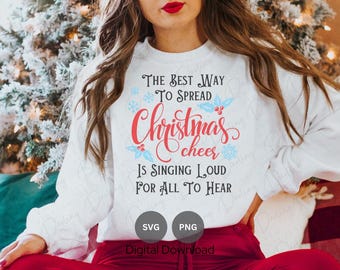 Buddy Elf Christmas Cheer SVG PNG: Holiday Quote Cut File (Digital Download)