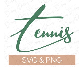 Fichier SVG et PNG de tennis : bricolage à découper (téléchargement numérique)