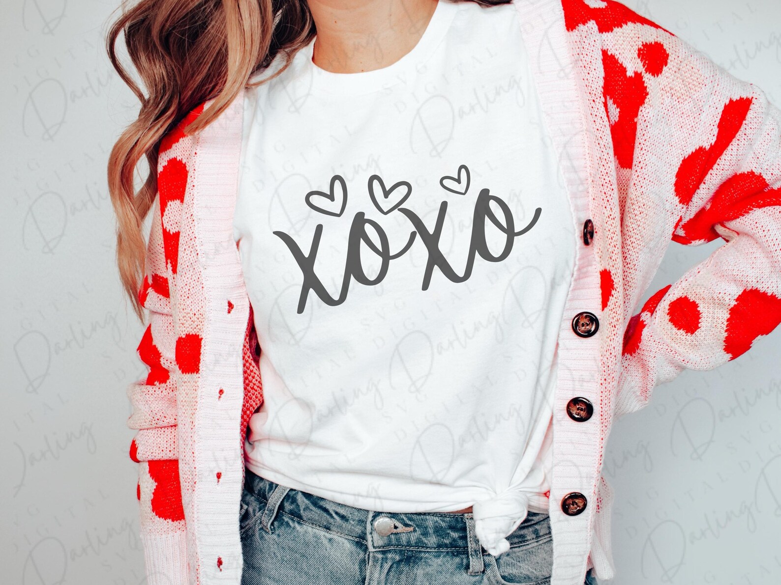XOXO Hugs Kisses SVG PNG: Valentine's Day Cut File (digital Download ...