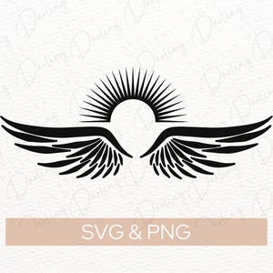 Angel Wings SVG PNG, In Loving Memory SVG, Angel Wings and Halo svg, cut file, sublimation, vector
