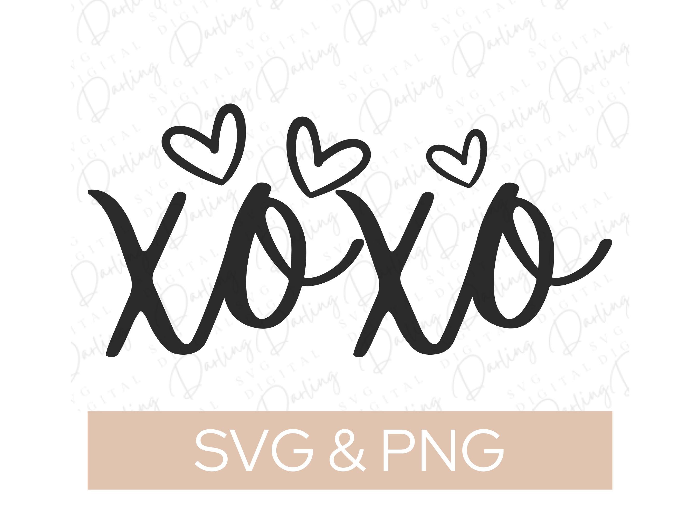 XOXO Hugs Kisses SVG PNG: Valentine's Day Cut File (digital Download ...