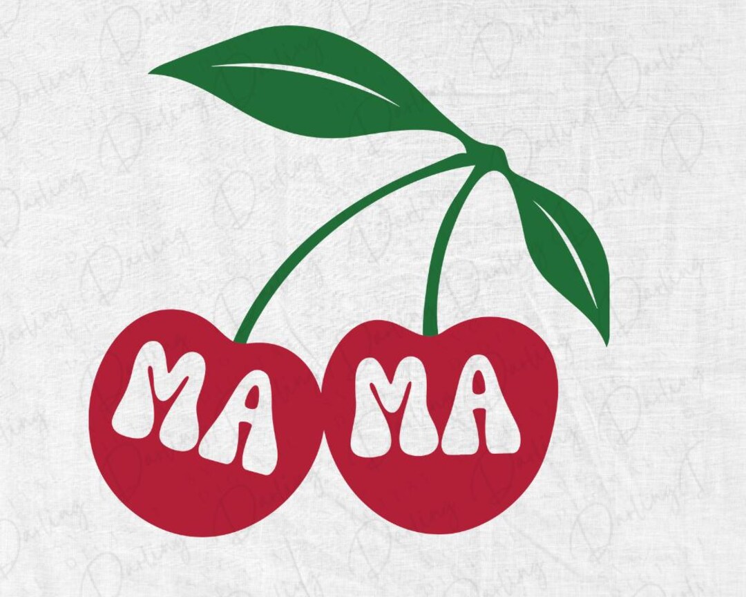 Retro Mama Cherries SVG: Mother's Day Design (SVG, PNG) - Etsy
