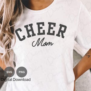 Cheer Mom adrette SVG, Cheer Mom Shirt geschnitten Datei, Cheerleader Mom svg, Cricut Silhouette schneidbar, SVG PNG digitaler Download