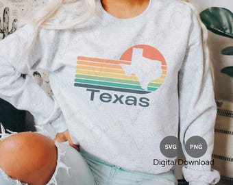 Retro Texas SVG: Home State Pride Cut File (Digital Download)