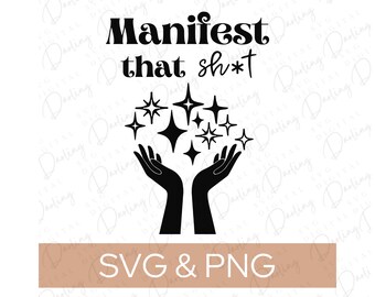 Manifestera det där skiten SVG: Attraktionslagen, Positiva vibbar (SVG PNG)