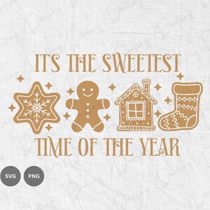 Het is de mooiste tijd van het jaar SVG | Vakantie bakken svg | Kerst bakken svg | SVG-png-bestand | bestand knippen