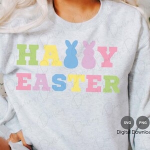 Happy Easter SVG PNG, Easter Peeps Svg, Bunny Svg, Kids Easter Svg, Easter Shirt Svg, Easter Svg, Easter Squad Svg, Easter Bunny Svg