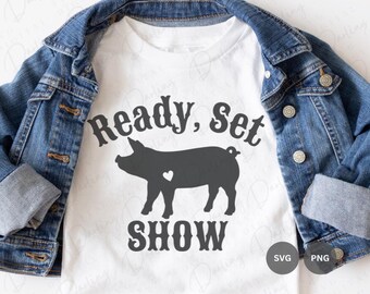 Show Pig SVG: Ready Set Show, Cricut & Silhouette Cut File