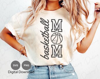 Basketball Mom SVG: Cut File, T-Shirt Design (Digital Download)