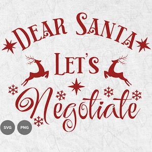Caro Babbo Natale, negoziamo SVG, Caro Babbo Natale svg, Natale svg, Babbo Natale svg, Felpa natalizia svg, PNG, file di taglio