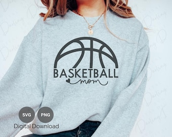 Basketball Mom SVG: Preppy Team Spirit Design (Digital Download)