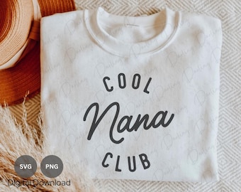 Nana Club SVG, plik do cięcia PNG (pobieranie cyfrowe)