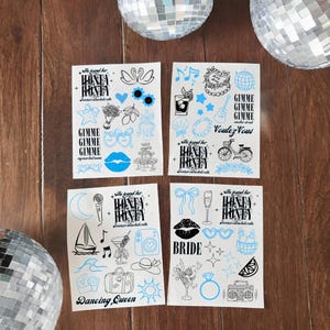 Personalized Tattoos for Honey Honey Bachelorette Party Favors Disco Temporary Custom Flash Tattoos Gimme Gimme Bridal Shower Activity