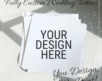 Fully Custom Tattoos for Bulk Wedding Favors Personalized Temporary Tattoos for Wedding Table Activities Unique Wedding Favors