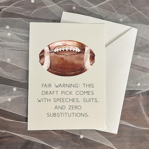 Groomsmen Proposal Card for Best Man and Groomsman, Custom Wedding Detail Card Funny College Football Player Notecard Bridal Party