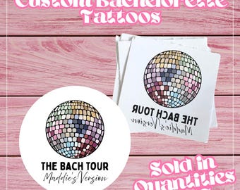 Bride Era Bachelorette Personalized Temporary Tattoos Bridal Era Disco Ball Bachelorette Party Favors Custom Flash Tattoos for Bride to Be