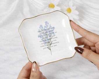 Porte-alliances pour mère, soeur ou fille, cadeau souvenir d'amour de condoléances, plateau de ne pas m'oublier