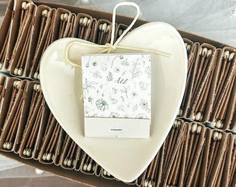 Custom Matchbooks for Bulk Wedding Favors, Matchboxes Personalized with Matches, Floral Pattern with Initial Unique Reception Guest Favor