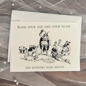 Groomsmen Proposal Card for Best Man and Groomsman, Custom Wedding Detail Card Funny Viking Mead Watercolor Notecard Bridal Party