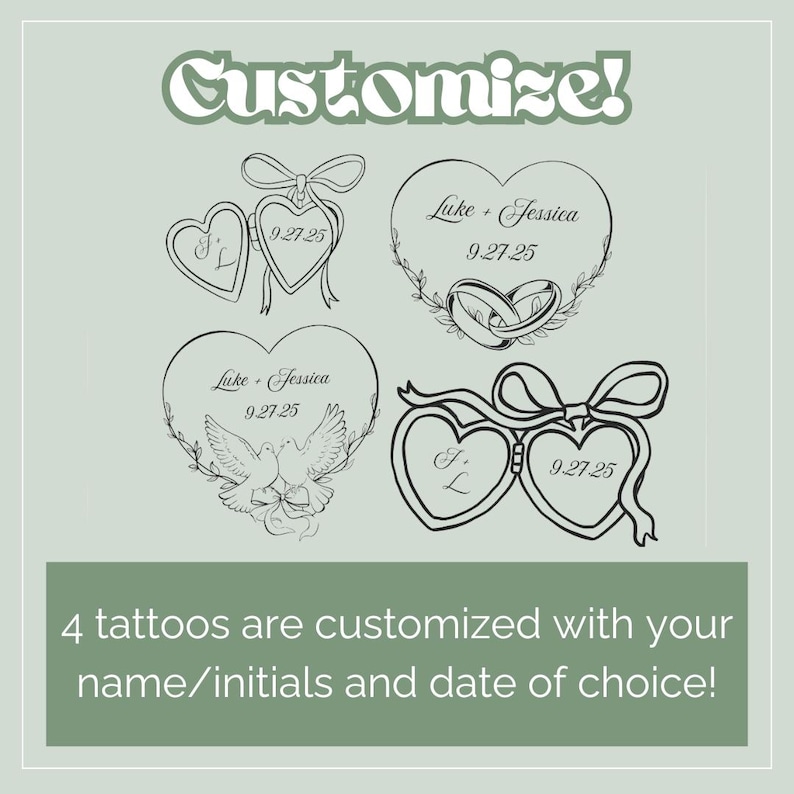 Tatouages personnalisés pour des cadeaux de mariage uniques image 4
