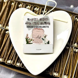 Custom Matchbooks for Bulk Bachelorette Favors, Matchboxes Personalized with Matches, Whiskey Bent and Veil Bound Bach Gifts for Bridesmaids
