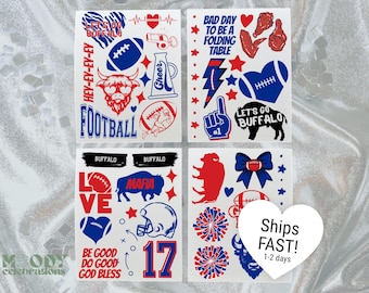 Buffalo Football Temporary Tattoos Gameday Flash Tattoos for New York Mafia Football