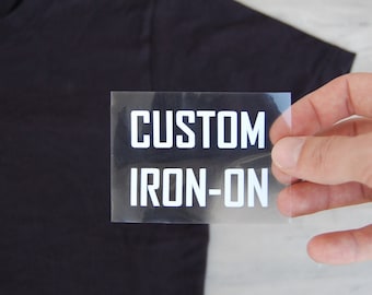 Custom IRON ON Vinyl | Heat transfer | Custom Text  | Tshirt