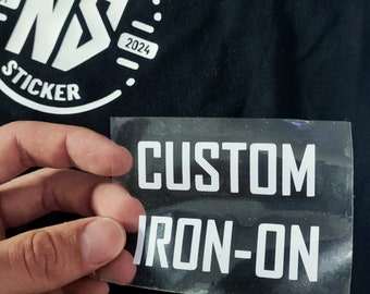 Custom IRON ON Vinyl  Your text/logo | Heat transfer | Custom T-shirt