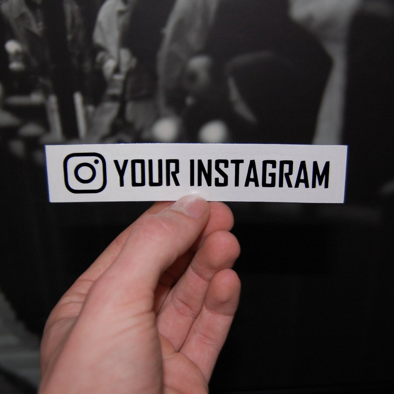 Sticker nominatif Instagram personnalisé Créez votre nom avec le logo pour voiture, moto, ordinateur portable et plus encore image 2