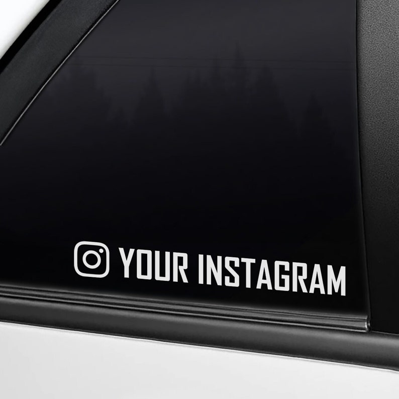 Sticker nominatif Instagram personnalisé Créez votre nom avec le logo pour voiture, moto, ordinateur portable et plus encore image 1