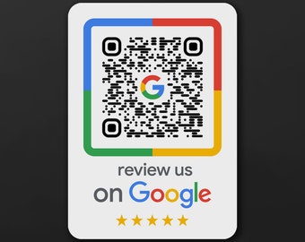 Custom Google Reviews Sticker - Review us on Google – QR code sticker for more Google reviews - Scan to Review Google QR Stickers
