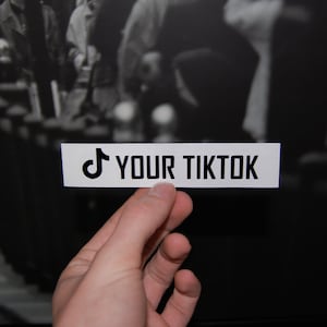 Sticker personnalisé TikTok Créez votre nom avec un logo pour voiture moto ordinateur portable et plus encore image 2