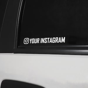 Etiqueta personalizada con el nombre de Instagram: diseña tu nombre con el logotipo, para automóvil, moto, computadora portátil y más. imagen 4
