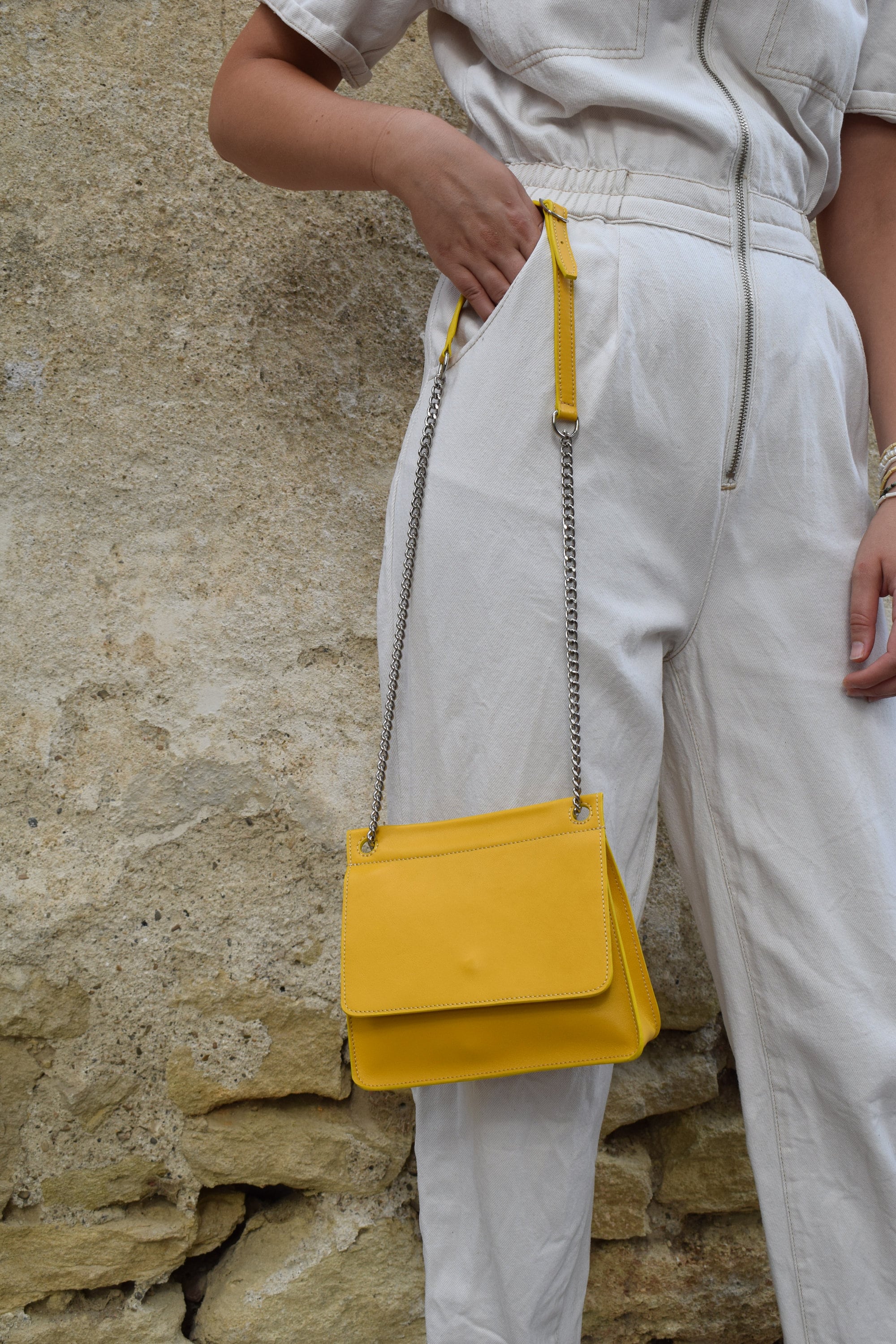 【T-ポイント5倍】 Leather Yellow Hilou Bag Etsy - Bag