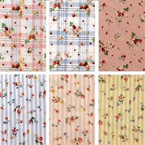 Sevenberry Ditsy Floral and Fruit Cotton Broadcloth by the Yard