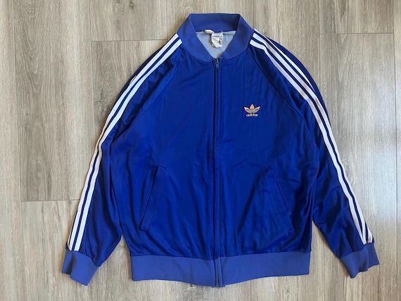 Adidas ATP Jacket 1970s Vintage Nylon Made France Blue RARE Adidas ATP Jacket 1970s Vintage Nylon Made France Blue RARE