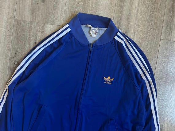 Adidas ATP Jacket 1970s Vintage Nylon Made France Blue RARE Adidas ATP Jacket 1970s Vintage Nylon Made France Blue RARE