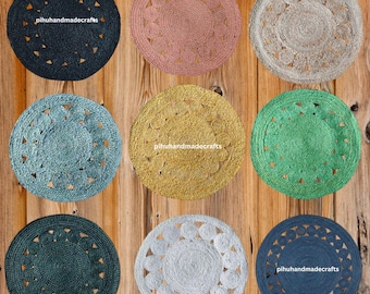 Handmade Round Jute Rug: Braided Area Rug, Custom Size