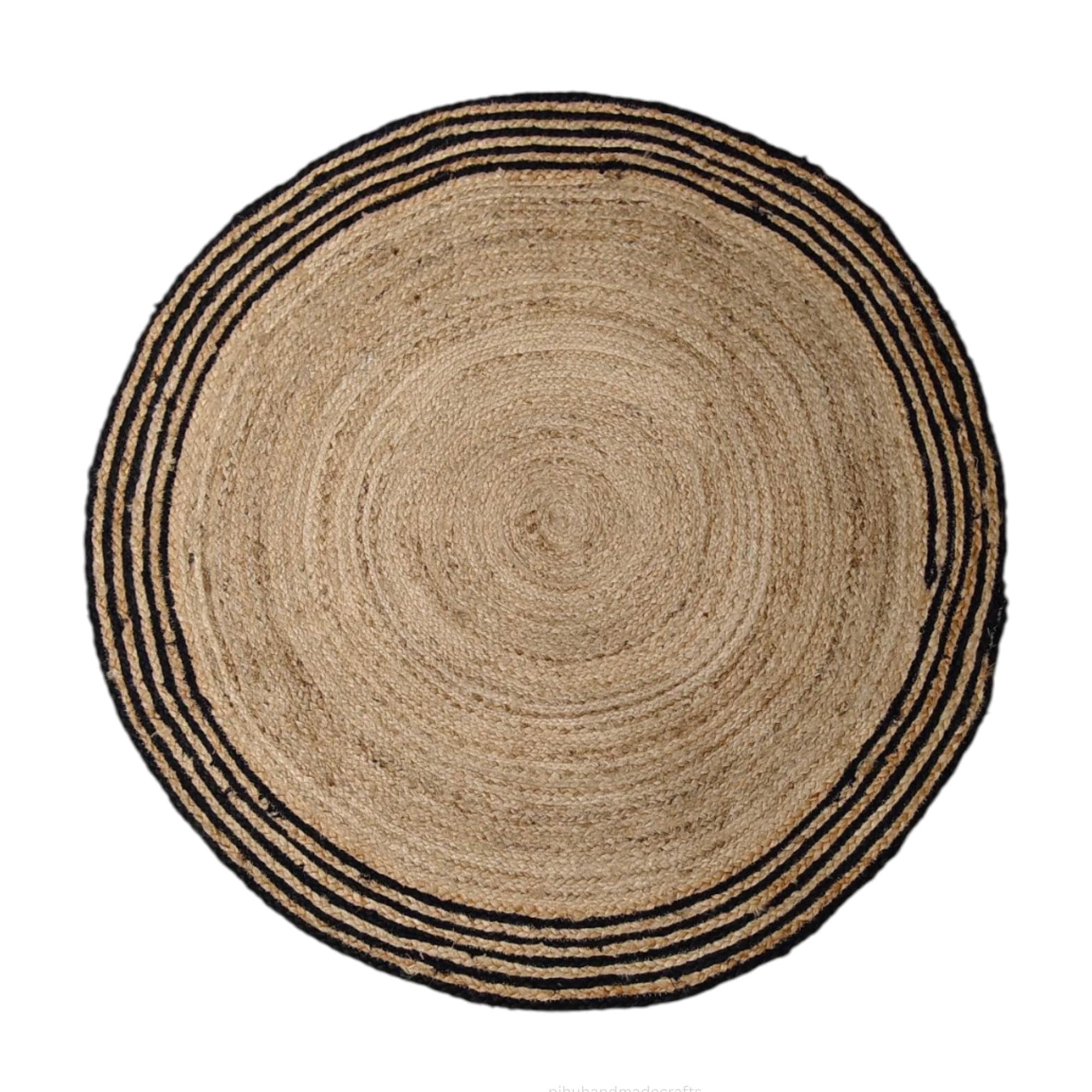 Handmade Round Jute Rug: Bohemian Braided Area Rug - Etsy
