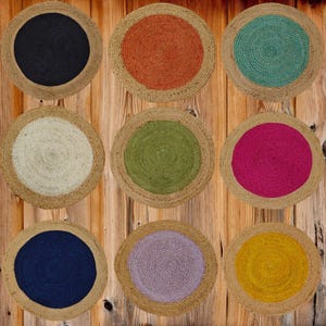 Hand Braided Round Jute Rug: Custom Size, Home Decor