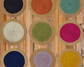 Hand Braided Round Jute Rug: Custom Size, Home Decor