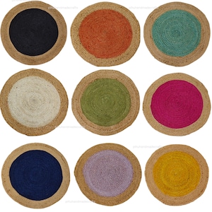 Hand Braided Jute Rug: Round Area Rug, Custom Size