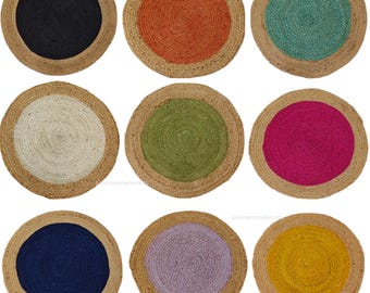 Jute Rug, Round Jute Rug, Hand Braided Rug, Custom Size Rug, Jute Rug For Home and Living Room Decor, Indoor Outdoor Rug, Round Area Rug